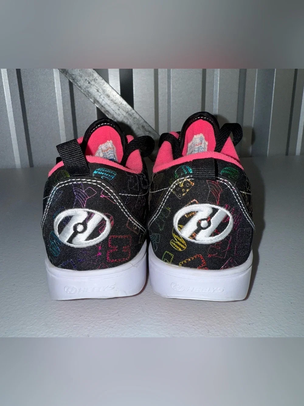 HEELYS Big Girls Pro 20 Doodle Print Wheeled Skate Casual Sneakers Size 4 YTH